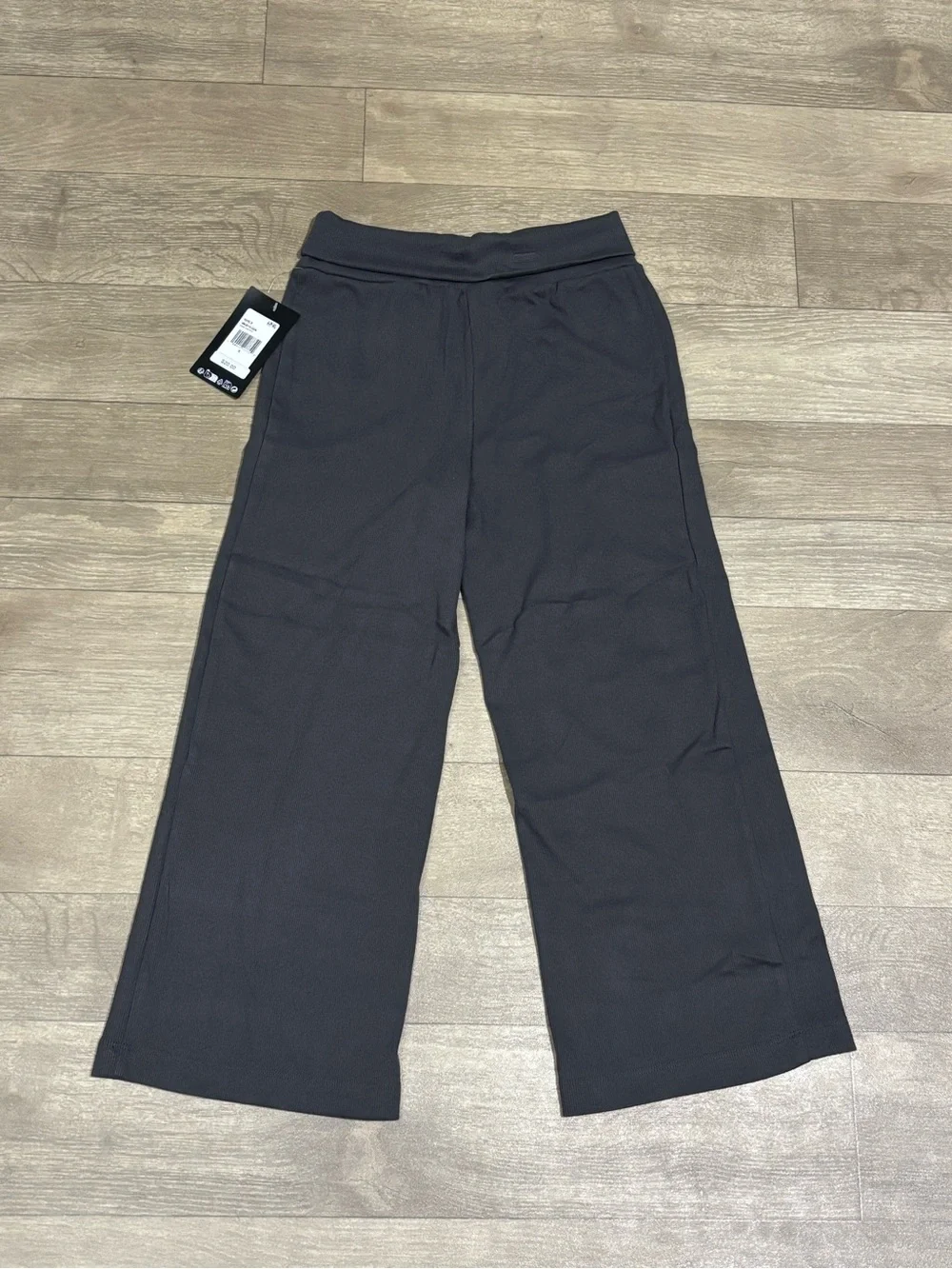Converse Women's Charcoal Wide-Leg Sweatpants with Logo